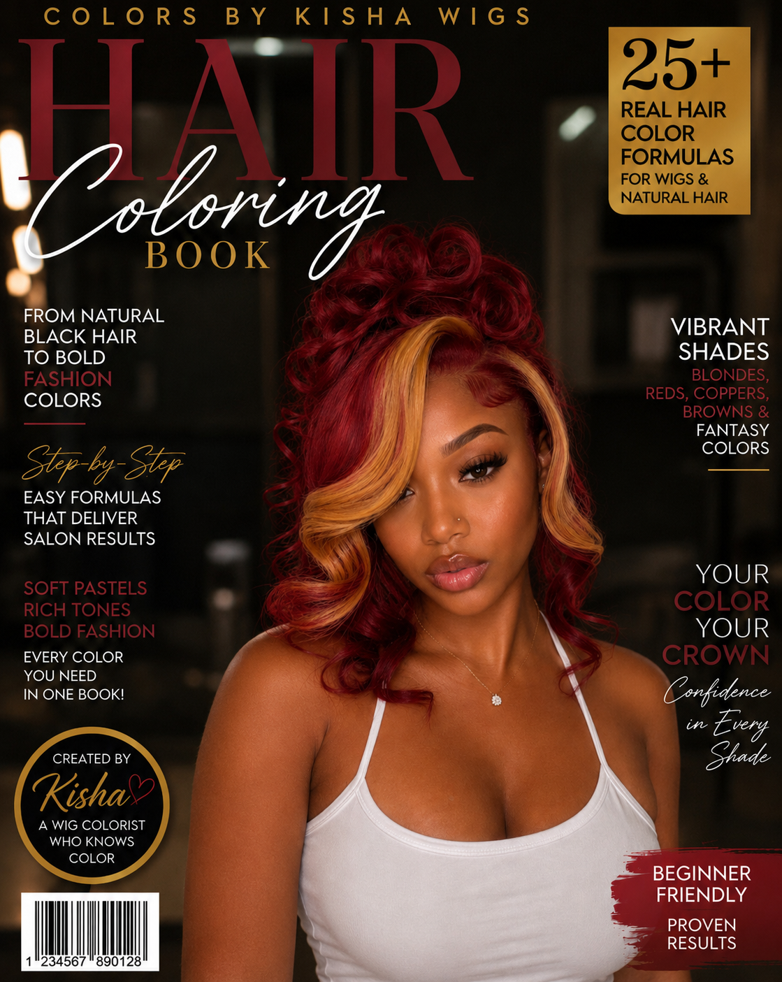Colors By Kisha Wigs Hair Coloring Book